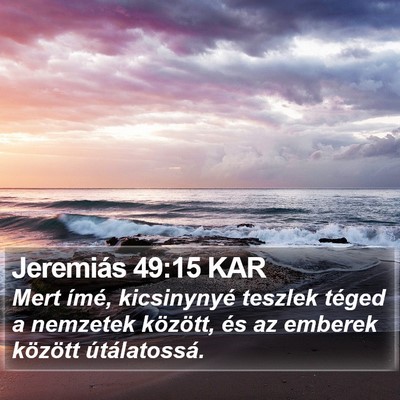 Jeremiás 49:15 KAR Bible Verse Image