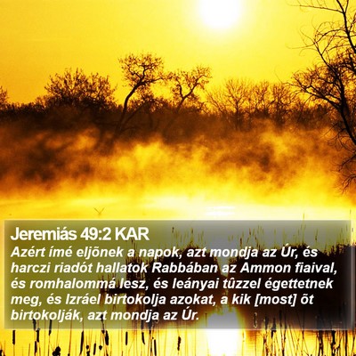 Jeremiás 49:2 KAR Bible Verse Image