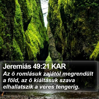 Jeremiás 49:21 KAR Bible Verse Image