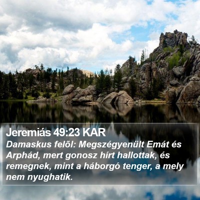 Jeremiás 49:23 KAR Bible Verse Image