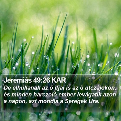 Jeremiás 49:26 KAR Bible Verse Image