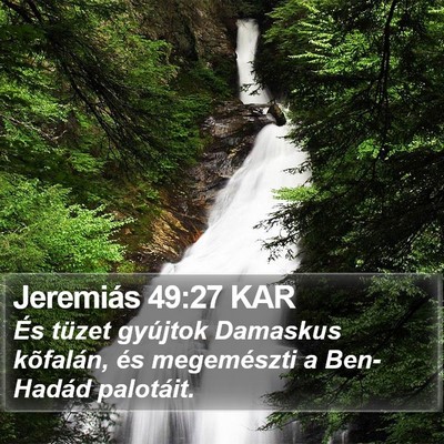 Jeremiás 49:27 KAR Bible Verse Image