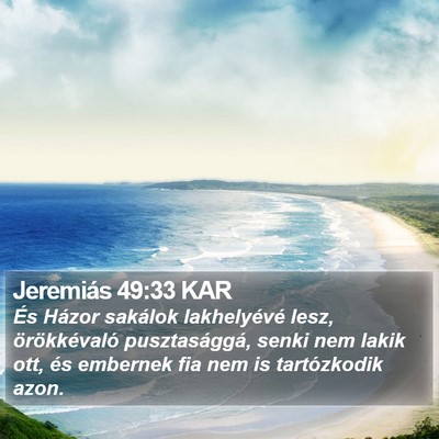 Jeremiás 49:33 KAR Bible Verse Image