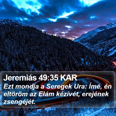 Jeremiás 49:35 KAR Bible Verse Image