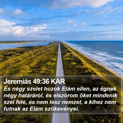 Jeremiás 49:36 KAR Bible Verse Image