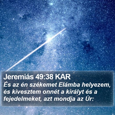 Jeremiás 49:38 KAR Bible Verse Image