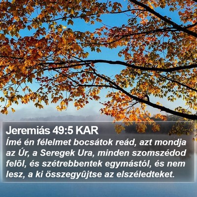 Jeremiás 49:5 KAR Bible Verse Image