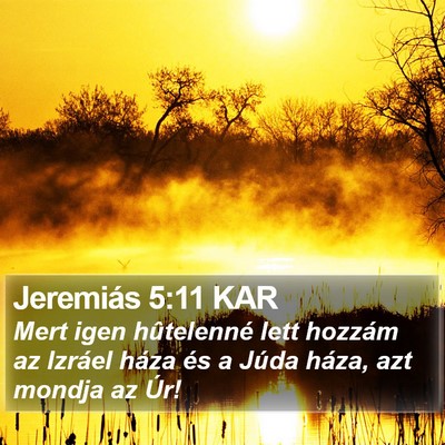 Jeremiás 5:11 KAR Bible Verse Image