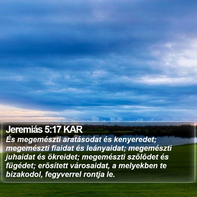 Jeremiás 5:17 KAR Bible Verse Image