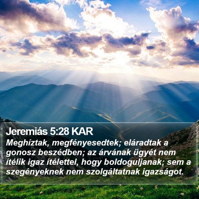 Jeremiás 5:28 KAR Bible Verse Image