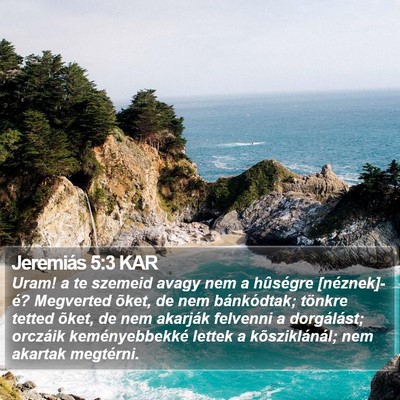 Jeremiás 5:3 KAR Bible Verse Image