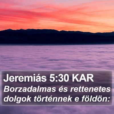 Jeremiás 5:30 KAR Bible Verse Image