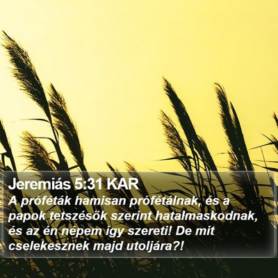 Jeremiás 5:31 KAR Bible Verse Image