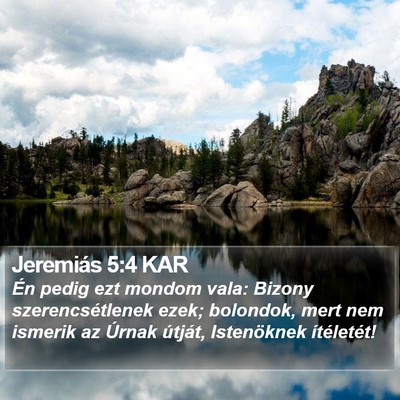 Jeremiás 5:4 KAR Bible Verse Image