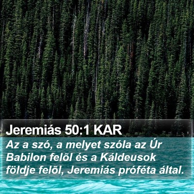 Jeremiás 50:1 KAR Bible Verse Image