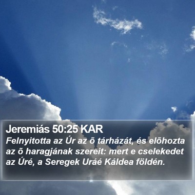 Jeremiás 50:25 KAR Bible Verse Image
