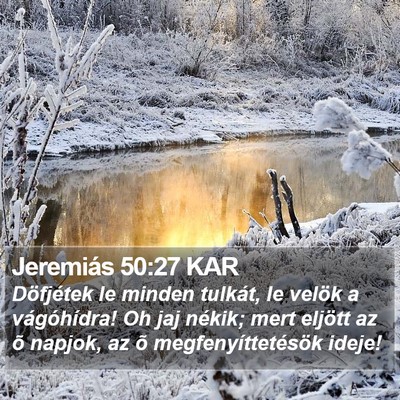 Jeremiás 50:27 KAR Bible Verse Image