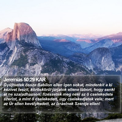 Jeremiás 50:29 KAR Bible Verse Image
