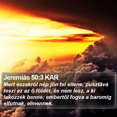 Jeremiás 50:3 KAR Bible Verse Image