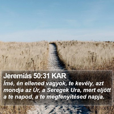 Jeremiás 50:31 KAR Bible Verse Image