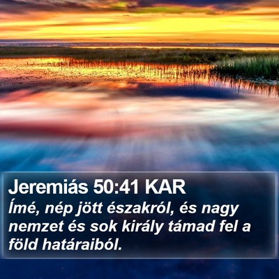 Jeremiás 50:41 KAR Bible Verse Image