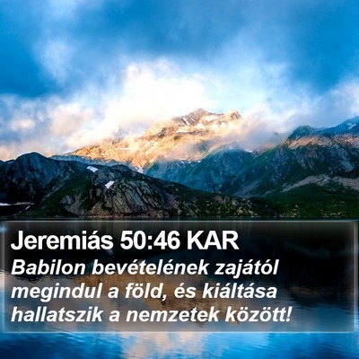Jeremiás 50:46 KAR Bible Verse Image