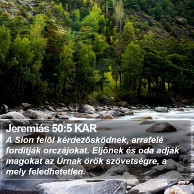 Jeremiás 50:5 KAR Bible Verse Image