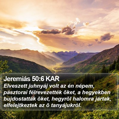 Jeremiás 50:6 KAR Bible Verse Image