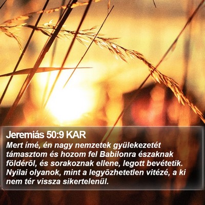 Jeremiás 50:9 KAR Bible Verse Image