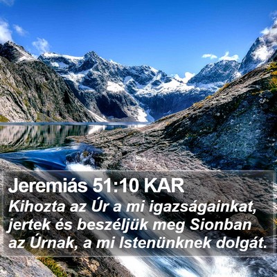 Jeremiás 51:10 KAR Bible Verse Image