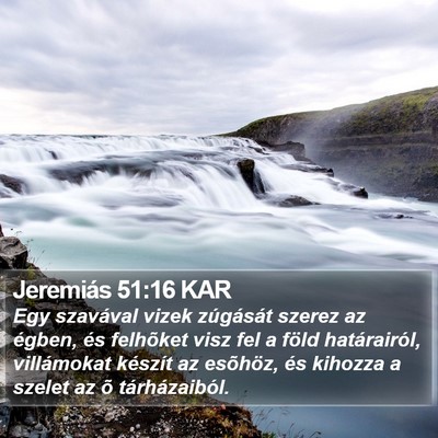 Jeremiás 51:16 KAR Bible Verse Image