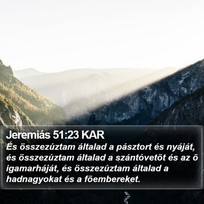 Jeremiás 51:23 KAR Bible Verse Image