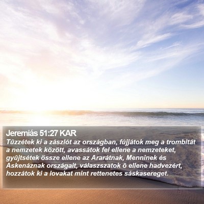 Jeremiás 51:27 KAR Bible Verse Image