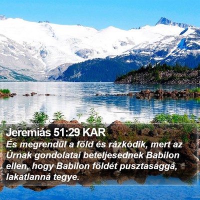 Jeremiás 51:29 KAR Bible Verse Image