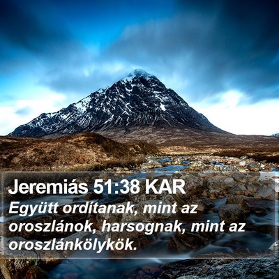 Jeremiás 51:38 KAR Bible Verse Image