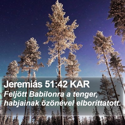 Jeremiás 51:42 KAR Bible Verse Image
