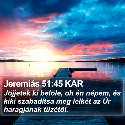 Jeremiás 51:45 KAR Bible Verse Image