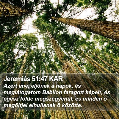Jeremiás 51:47 KAR Bible Verse Image