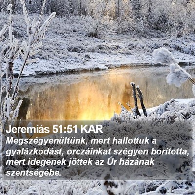Jeremiás 51:51 KAR Bible Verse Image