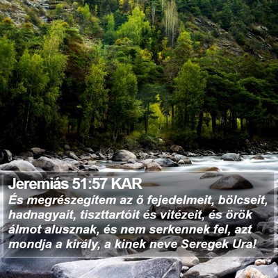 Jeremiás 51:57 KAR Bible Verse Image