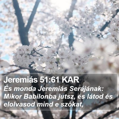 Jeremiás 51:61 KAR Bible Verse Image