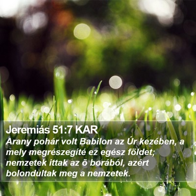 Jeremiás 51:7 KAR Bible Verse Image