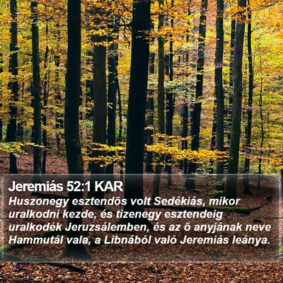 Jeremiás 52:1 KAR Bible Verse Image