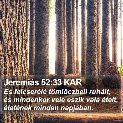 Jeremiás 52:33 KAR Bible Verse Image