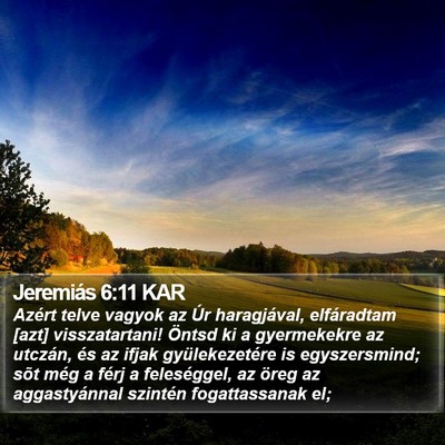 Jeremiás 6:11 KAR Bible Verse Image