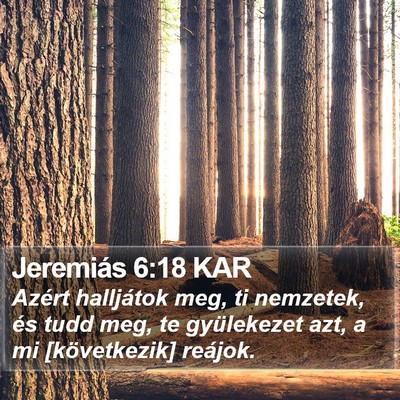 Jeremiás 6:18 KAR Bible Verse Image