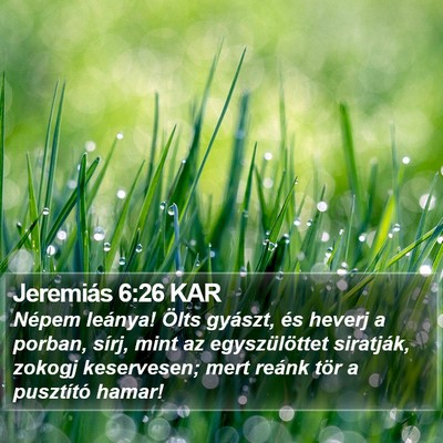 Jeremiás 6:26 KAR Bible Verse Image