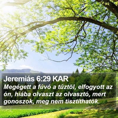 Jeremiás 6:29 KAR Bible Verse Image