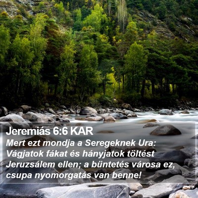 Jeremiás 6:6 KAR Bible Verse Image