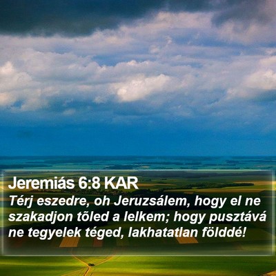 Jeremiás 6:8 KAR Bible Verse Image